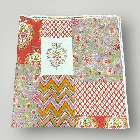 Nostalgia Home Fashion patchwork Queen size Quilt orange cotton spring summer - Picture 1 of 4